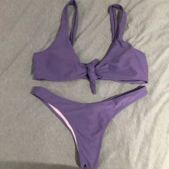 SHEIN Other - Lilac front tie knot bikini